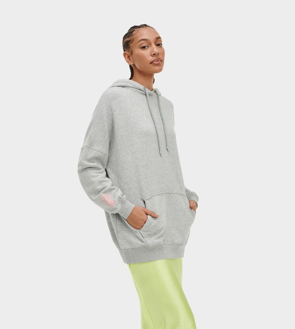 Ugg Hoodie Womens - Ugg Simone Boyfriend Grey - 103SVJXGB